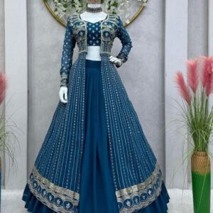 New Quality Design Georgette Rama Lehenga Choli