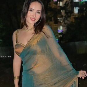 New Space Silk Trending Sky Blue Designer Saree With Blouse