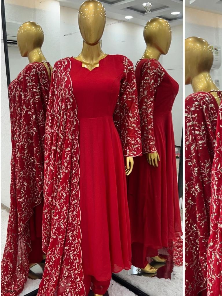 new star georgette embroidered 1725014606 New Star Georgette Embroidered Gown