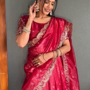 New Stunning Pink Lehenga Set With Heavy Canvas