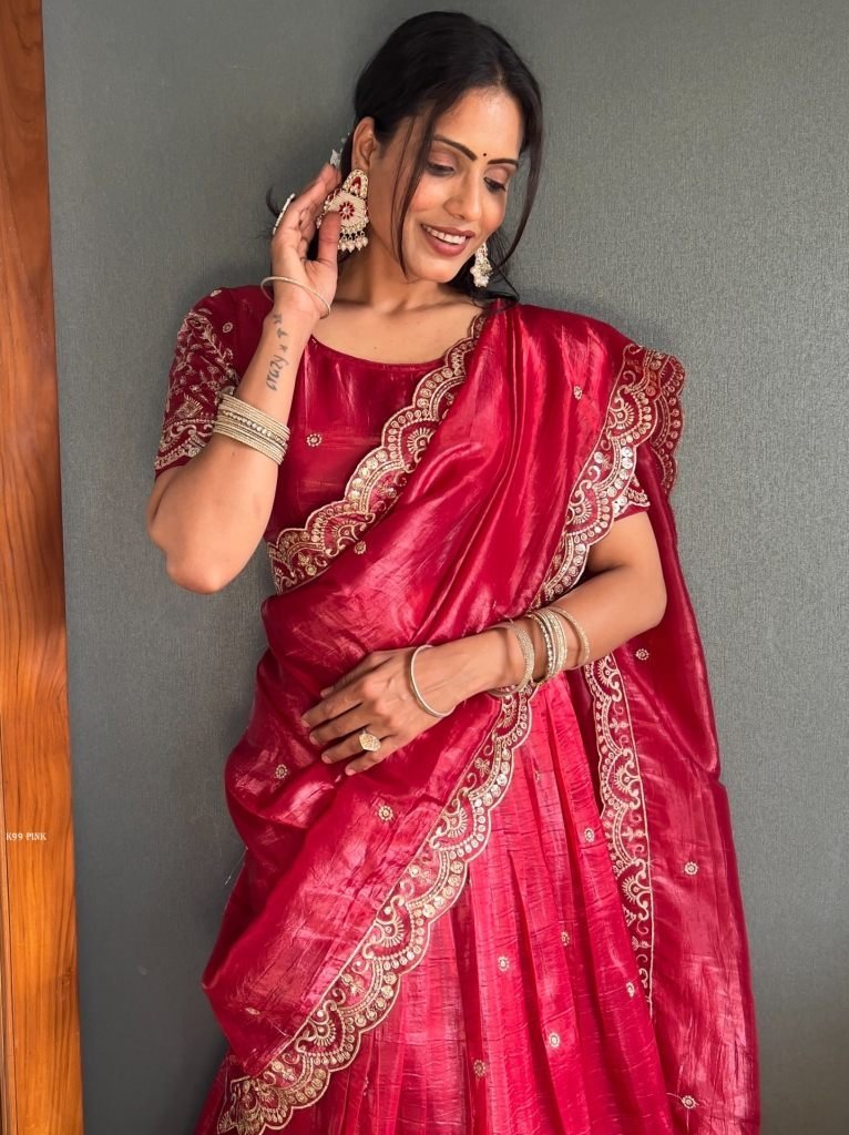 new stunning pink lehenga set 1735821668 New Stunning Pink Lehenga Set With Heavy Canvas