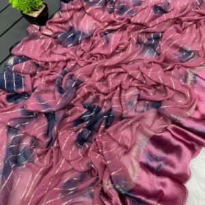 New Stylish Viscose Gajri Color Saree
