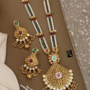 New Traditional Design Beaded Pearl Long Set