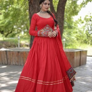 New Trendy Collection Red Gota Patti Work Lehenga Choli
