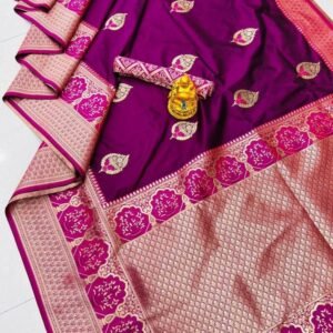 Somya Silk New Heavy Silk Kanchipuram Purple Saree