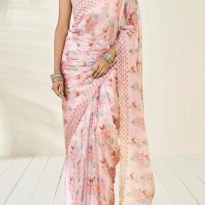 Nimki 9 Light Pink Pure Chinon Saree