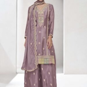 Onion Color Palazzo Set By Aashirwad Creation
