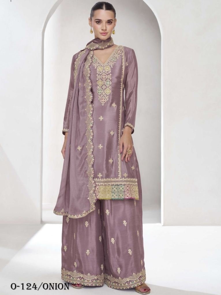 onion color palazzo set by aas 1725454938 Onion Color Palazzo Set By Aashirwad Creation