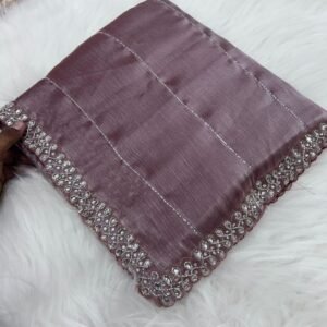 Onion Color Jimmy Choo Handwork Saree