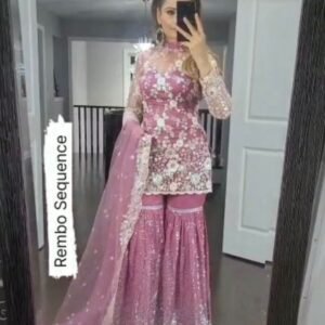 Onion New Traditional Embroidery Sharara Suits