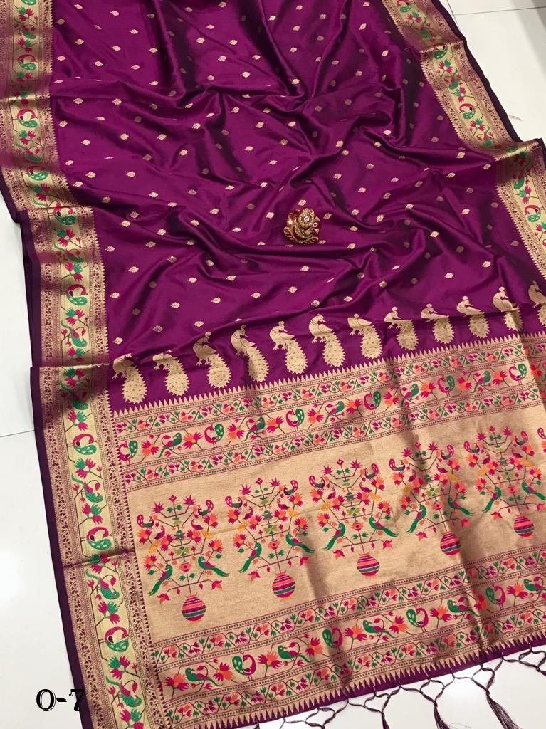 our new launching super soft k 1721645713 Launching Super Soft Kasturi Magenta Silk Saree With Gold Jari Weaving