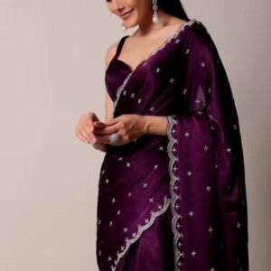 Party Wear Beautiful Sequance Embroidery Blooming Rangoli Silk Sarees