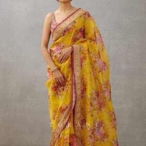 Party Wear Digital Printed Georgette Saree