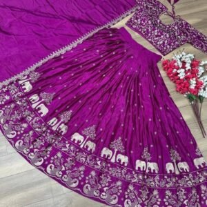 Party Wear Embroidery Chinon Lehenga Choli