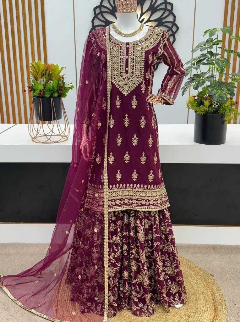 party wear fancy top dupatta a 1711107128 party wear fancy top dupatta and fully stitched gharara