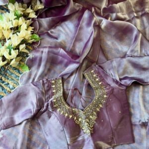 Party Wear Pink jimmy choo Silk saree with Readymade Blouse