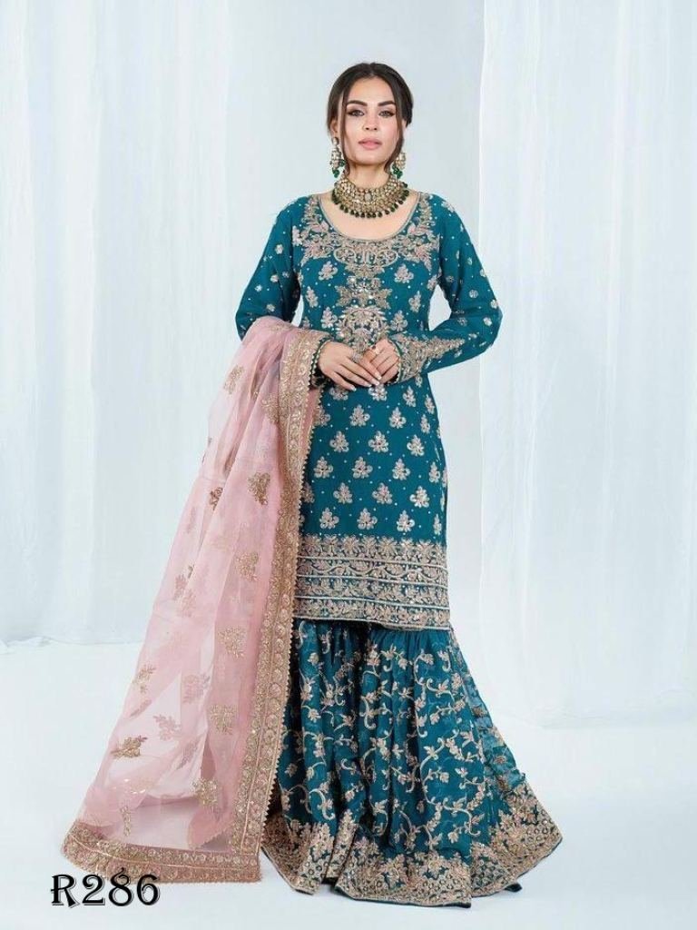 party wear sequence embroidery 1725707546 Party Wear Sequence Embroidery Work Sharara Suits