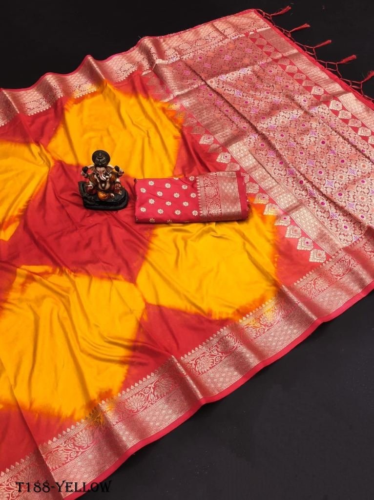party wear yellow silk sibory 1720420329 Party Wear Yellow Silk Sibory Pattern Saree