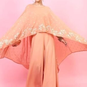 Peach Pounch Top and Palazza Set