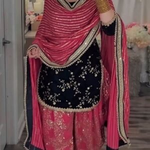 Pink Designer Embroidered Georgette Readymade Patiyala Salwar Suit