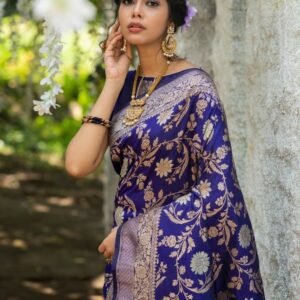 Pink Designer Soft Banarasi Katan Silk Saree
