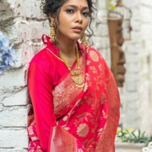 Pink Designer Soft Banarasi Katan Silk Saree