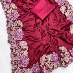 Pink Freya Fancy Embroidered Saree With Bangalory Blouse