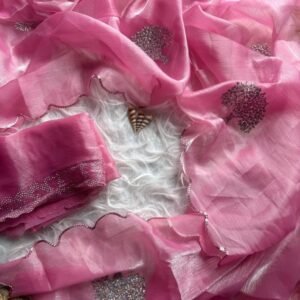 Pink Jimmy Choo Simmari Tissue Saree
