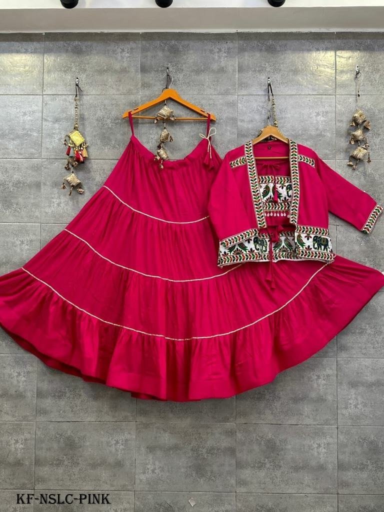 pink naratri special lehenga c 1717418979 Pink Naratri Special Lehenga Choli