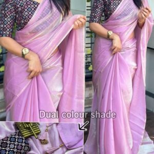 Pink New Collection Party Wear Pure Liquid Satin Saree