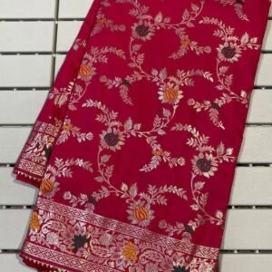 Pink Traditional Dola Silk Saree