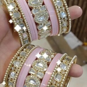 Pink With Stone Work Bangle