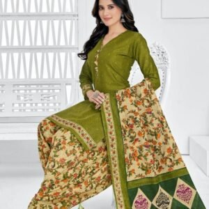 Pista Green Pure Cotton Ready Made Drees