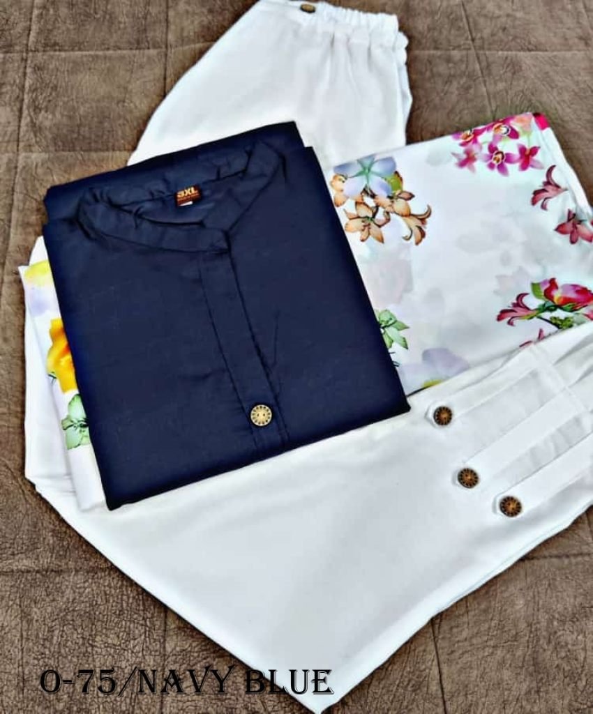 plain design navy blue kurtis 1724417622 Plain Design Navy blue Kurtis