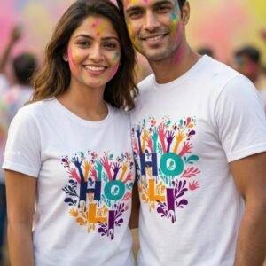Premium Holi Couple Combo T Shirt