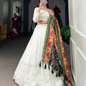 Premium Lehenga With Printed Dola Silk Dupatta