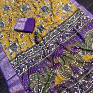 Premium Mul Cotton Saree With Intricate Jacquard Border Work