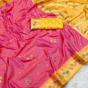 Premium Pink Color Pure Banarasi Silk Saree