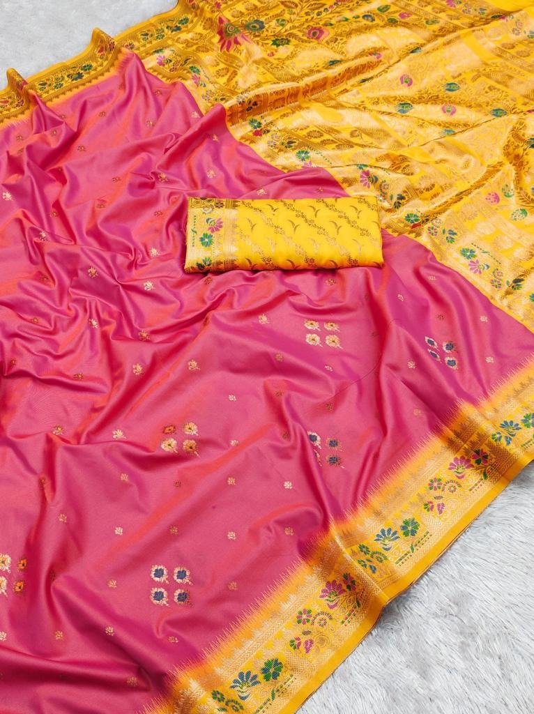 premium pink color pure banara 1729921399 Premium Pink Color Pure Banarasi Silk Saree