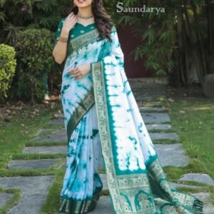 Premium Quality Green Color Dola Silk Saree