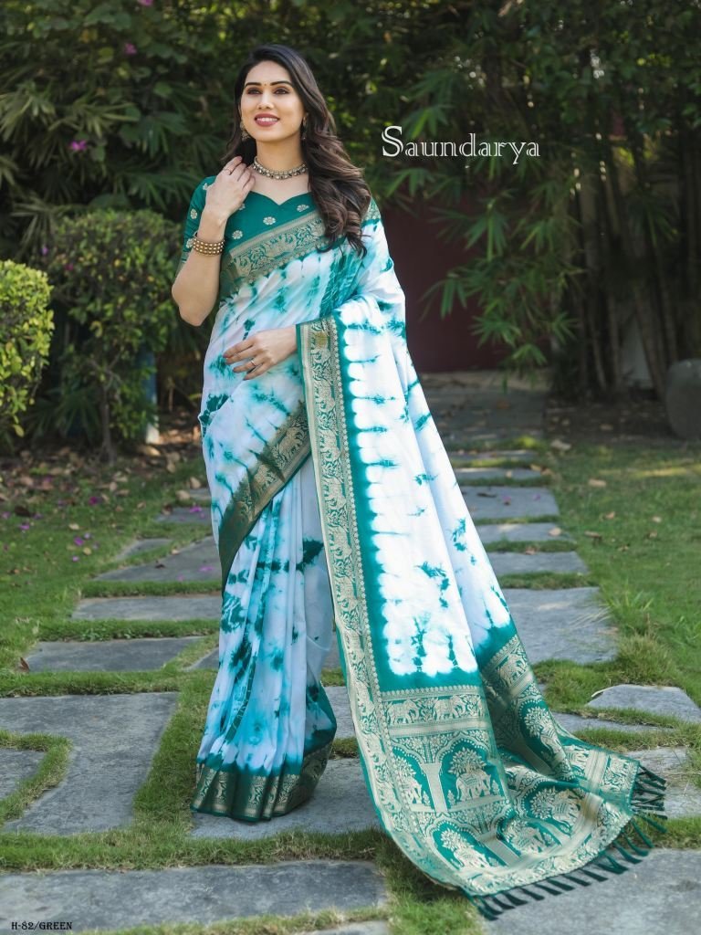 premium quality green color do 1724936189 Premium Quality Green Color Dola Silk Saree