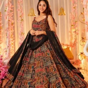 Presenting Digital Printed Anarkali Gown