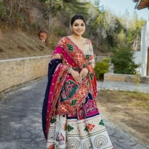 Printed Multi Color Pure Muslin Cotton Chaniya Choli