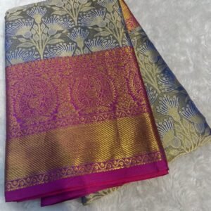 Priyamani Vol 12 Wine color Heavy Mina Weaving Kanjivaram silk saree