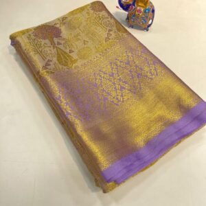 Priyamani Vol 17 Lavender Pure Kanjivaram Silk Saree