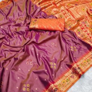 Pure Banarasi Silk Gajri Color Saree