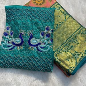 Pure Kanjivaram Silk Peach Saree
