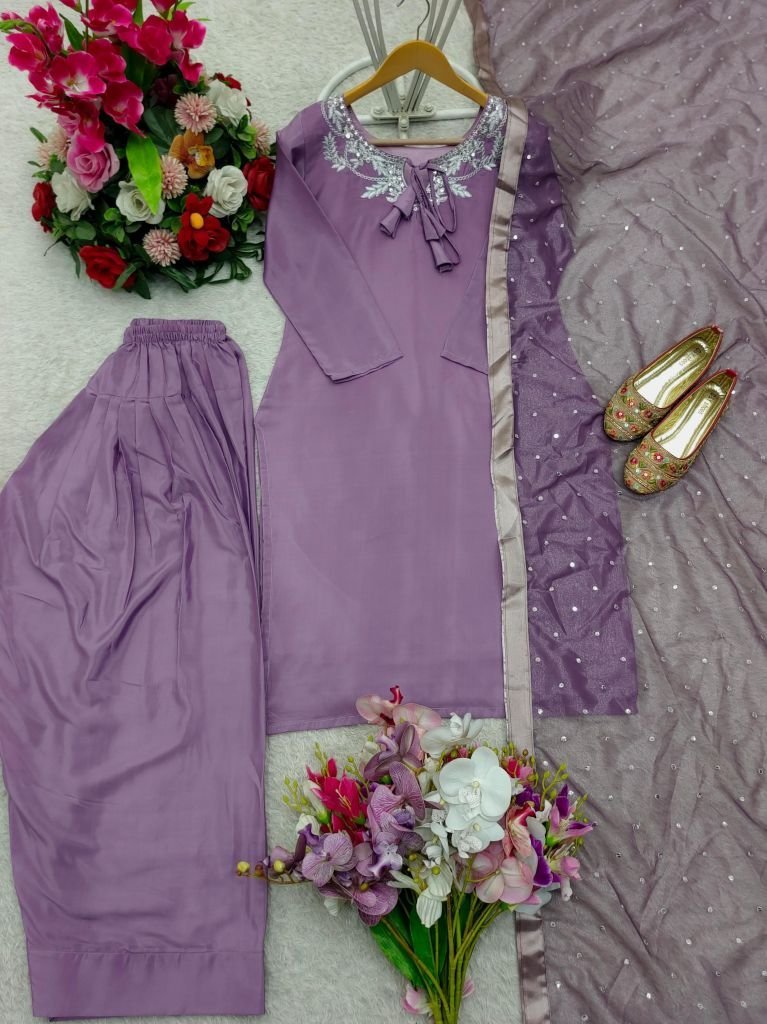purple charm premium embroider 1749471532 Purple Charm Premium Embroidered Kurti And Farsi Salwar With Elegant Dupatta