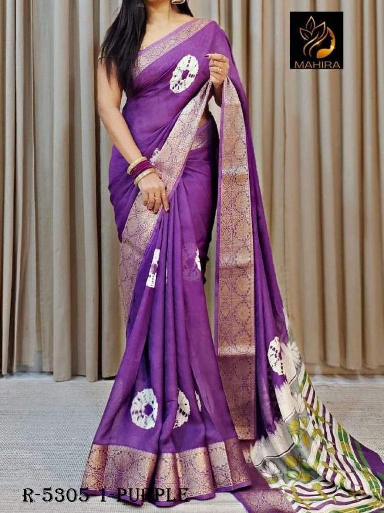 purple shibori kalamkari dola 1717493030 Purple Shibori Kalamkari Dola Silk Saree