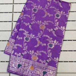 Purple Traditional Dola Silk Saree